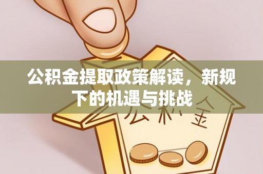 揭西公积金提取政策解读，新规下的机遇与挑战
