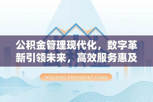 揭西公积金管理现代化，数字革新引领未来，高效服务惠及民生