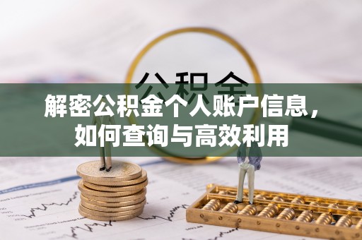 揭西解密公积金个人账户信息，如何查询与高效利用