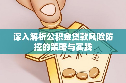 揭西深入解析公积金贷款风险防控的策略与实践