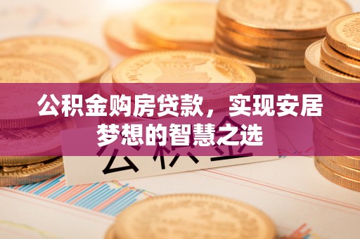 揭西公积金购房贷款，实现安居梦想的智慧之选