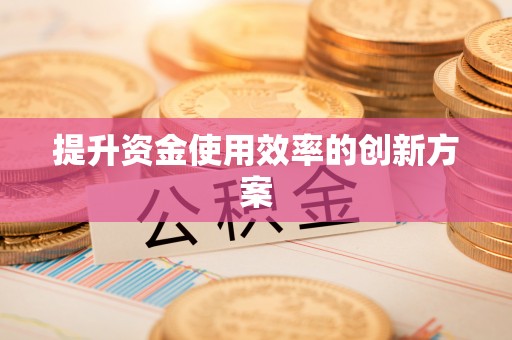 揭西提升资金使用效率的创新方案
