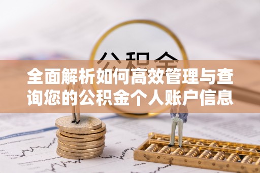 揭西全面解析如何高效管理与查询您的公积金个人账户信息