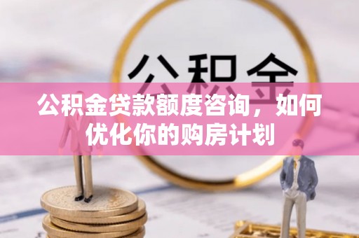 揭西公积金贷款额度咨询，如何优化你的购房计划