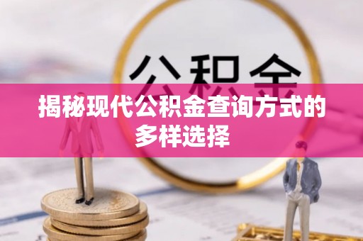 揭西揭秘现代公积金查询方式的多样选择