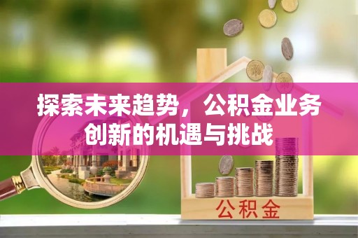 揭西探索未来趋势，公积金业务创新的机遇与挑战