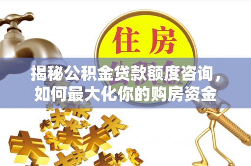 揭西揭秘公积金贷款额度咨询，如何最大化你的购房资金