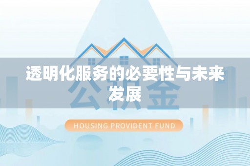 揭西透明化服务的必要性与未来发展